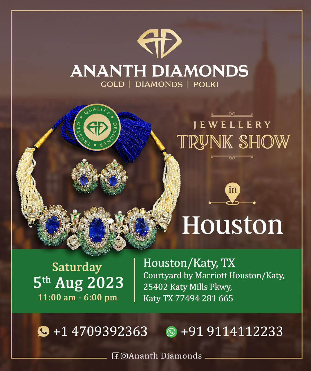 Ananth Diamonds Jewelry Trunk Show